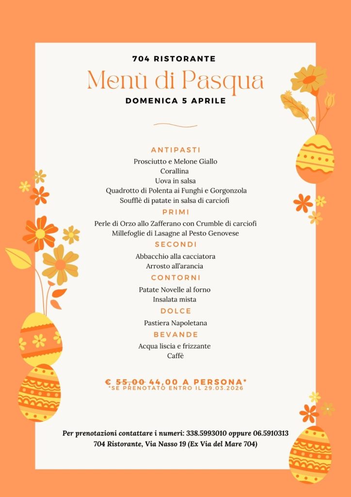 MENU DI PASQUA 2026